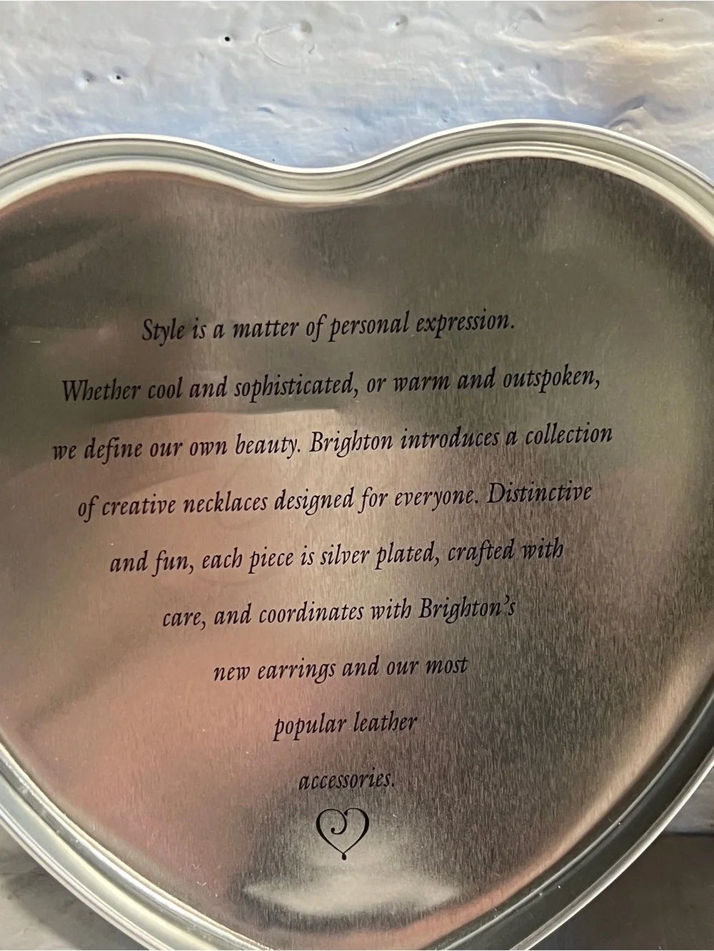 Brighton Collectibles heart-shaped metal tin